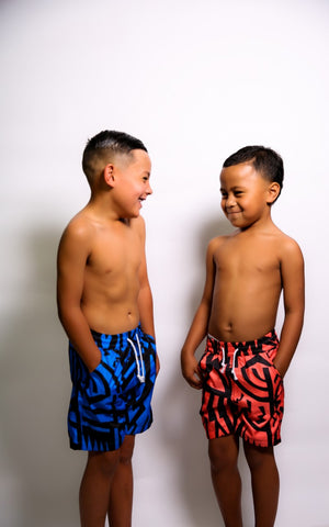 BOYS CORAL ELEI PRINT BOARD SHORTS