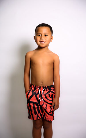 BOYS CORAL ELEI PRINT BOARD SHORTS