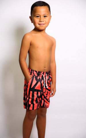 BOYS CORAL ELEI PRINT BOARD SHORTS