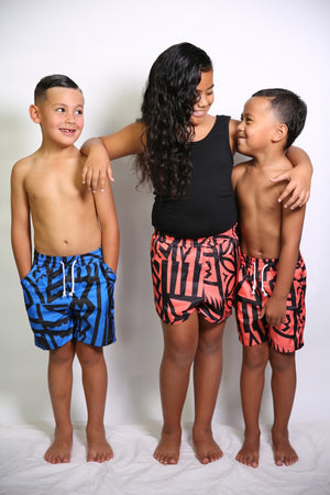 BOYS CORAL ELEI PRINT BOARD SHORTS